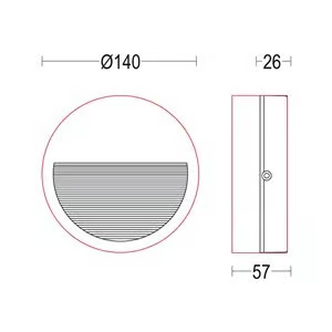 VERSO FLAT R RD - LED wall-mounted outdoor aluminium steplight by Ghidini Lighting - view 3